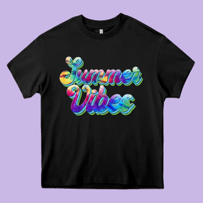 Summer Vibes Heavy Core Tee Designed By Jahusdesignshop