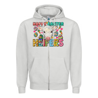 Dove Grey Happy Easter Heifers Easter Day Zipper Hoodie - HowdyJamesFarm