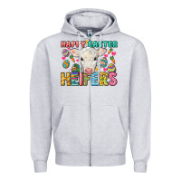 Heather Grey Happy Easter Heifers Easter Day Zipper Hoodie - HowdyJamesFarm