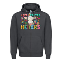 Smoke Happy Easter Heifers Easter Day Zipper Hoodie - HowdyJamesFarm