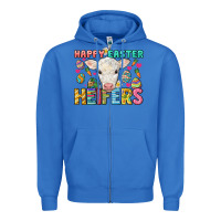 True Royal Happy Easter Heifers Easter Day Zipper Hoodie - HowdyJamesFarm