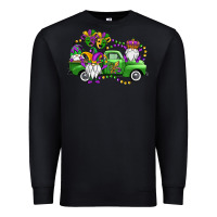 Black mardi gras gnomes truck Premium Sweatshirt - OliviaCreatesArt