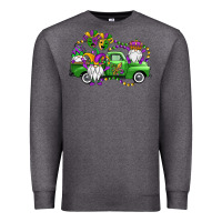 Charcoal Heather mardi gras gnomes truck Premium Sweatshirt - OliviaCreatesArt