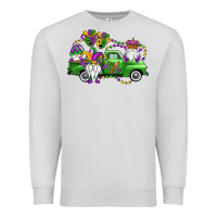 Dove Grey mardi gras gnomes truck Premium Sweatshirt - OliviaCreatesArt