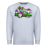 Heather Grey mardi gras gnomes truck Premium Sweatshirt - OliviaCreatesArt