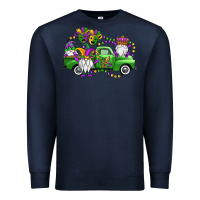 Navy mardi gras gnomes truck Premium Sweatshirt - OliviaCreatesArt