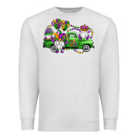 Oatmeal Heather mardi gras gnomes truck Premium Sweatshirt - OliviaCreatesArt