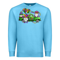 Ocean Blue mardi gras gnomes truck Premium Sweatshirt - OliviaCreatesArt
