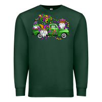 Sports Green mardi gras gnomes truck Premium Sweatshirt - OliviaCreatesArt