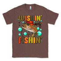 Chestnut wishing i was fishing Classic Tee - MaliasSmallBusiness