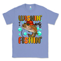 Colony Blue wishing i was fishing Classic Tee - MaliasSmallBusiness