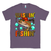 Lavender wishing i was fishing Classic Tee - MaliasSmallBusiness