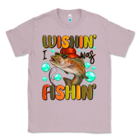 Lilac wishing i was fishing Classic Tee - MaliasSmallBusiness