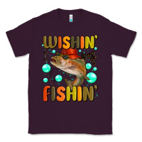 Plum wishing i was fishing Classic Tee - MaliasSmallBusiness