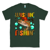 Sports Green wishing i was fishing Classic Tee - MaliasSmallBusiness