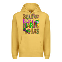 Antique Gold Bead up bitches it's Mardi Gras Premium Hoodie - HowdyJamesFarm