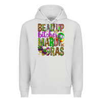 Dove Grey Bead up bitches it's Mardi Gras Premium Hoodie - HowdyJamesFarm