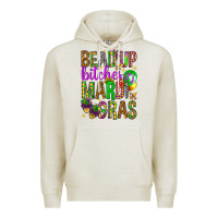 Oatmeal Heather Bead up bitches it's Mardi Gras Premium Hoodie - HowdyJamesFarm