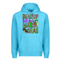 Ocean Blue Bead up bitches it's Mardi Gras Premium Hoodie - HowdyJamesFarm