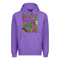 Purple Bead up bitches it's Mardi Gras Premium Hoodie - HowdyJamesFarm