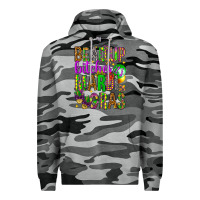Slate Camo Bead up bitches it's Mardi Gras Premium Hoodie - HowdyJamesFarm
