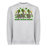 Heather Grey st. patrick's day skeletons drink drank drunk Heavyweight Sweatshirt - Artiststas