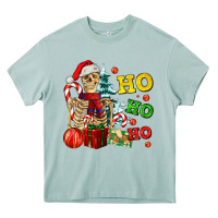 Arona Christmas ho ho ho skeleton Heavy Core Tee - AdoDesignShop