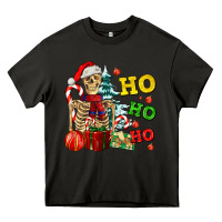 Asphalt Christmas ho ho ho skeleton Heavy Core Tee - AdoDesignShop
