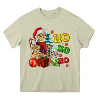 Mossy Christmas ho ho ho skeleton Heavy Core Tee - AdoDesignShop