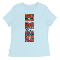 Baby Blue usa flag and western patterns  penwraps 1 Ladies Tee - Artiststas