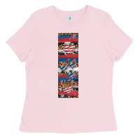 Bubblegum Pink usa flag and western patterns  penwraps 1 Ladies Tee - Artiststas