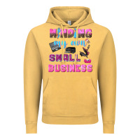 Vintage Mustard mind my own small business Vintage Hoodie - NancyCooperArtShop