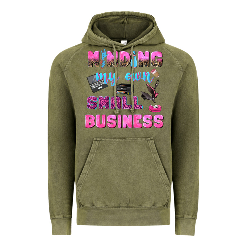Mind My Own Small Business Vintage Hoodie by NancyCooperArtShop | Teevron