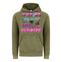 Vintage Olive mind my own small business Vintage Hoodie - NancyCooperArtShop