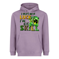 Lavender I don't need luck i've got skill Heavyweight Hoodie - CowGirlArtShop