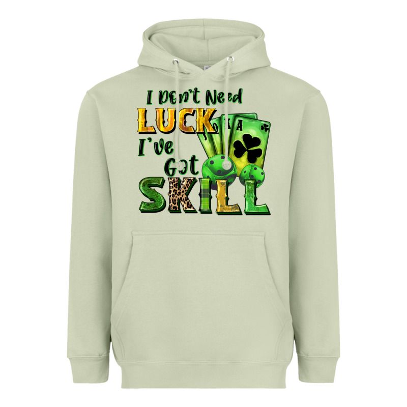 I Don't Need Luck I've Got Skill Heavyweight Hoodie by CowGirlArtShop | Teevron