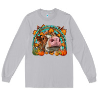 Moon Dust Fall Cow Rainbow Long Sleeve Tee - LillyAllenDesigns