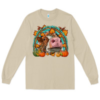Mushroom Fall Cow Rainbow Long Sleeve Tee - LillyAllenDesigns