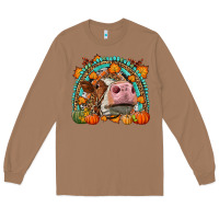 Toasted Coconut Fall Cow Rainbow Long Sleeve Tee - LillyAllenDesigns
