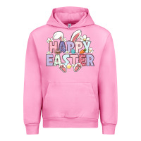 Fuchsia Pink happy easter Urban Hoodie - LillyAllenDesigns