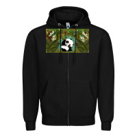 Black cute panda Zipper Hoodie - TumblerDesignByShophia