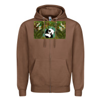 Chestnut cute panda Zipper Hoodie - TumblerDesignByShophia
