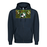 Navy cute panda Zipper Hoodie - TumblerDesignByShophia
