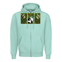 Seafoam cute panda Zipper Hoodie - TumblerDesignByShophia