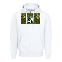 White cute panda Zipper Hoodie - TumblerDesignByShophia