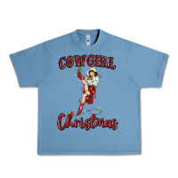 Pebble Blue cowgirl christmas Urban Heavy Tee - MaliasSmallBusiness