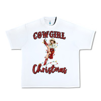 White cowgirl christmas Urban Heavy Tee - MaliasSmallBusiness