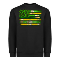 Black st patrick's day american flag Heavyweight Sweatshirt - Artiststas