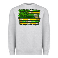 Heather Grey st patrick's day american flag Heavyweight Sweatshirt - Artiststas