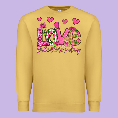 Love Valentine's Day Olivia Premium Sweatshirt Designed By Oliviacreatesart